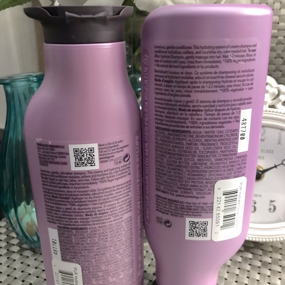 Pureology Hydrate Shampoo and Conditioner Duo pack 9 fl oz each - Picture 3 of 9
